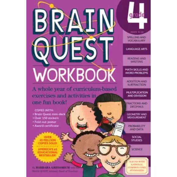 Brain Quest Workbook: 4th Grade by Barbara Gregorich: NEW - Picture 1 of 1